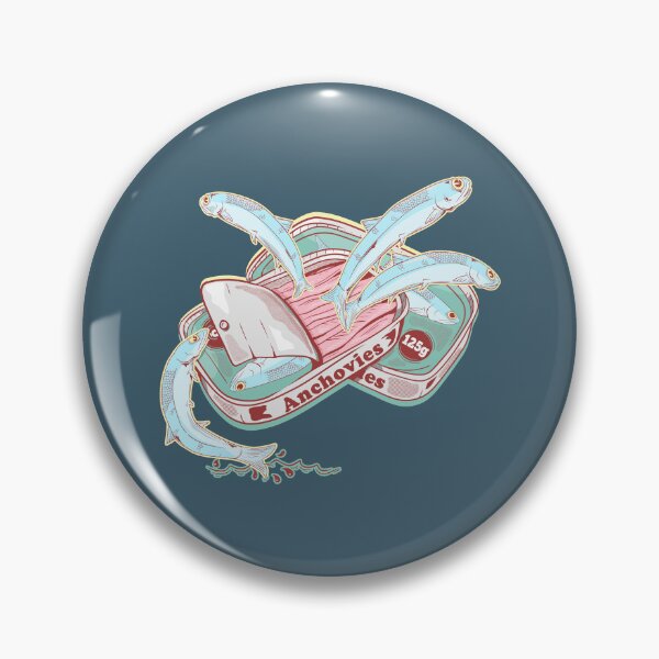 Item preview, Anchovies escaping a fish tin designed and sold by piedaydesigns.