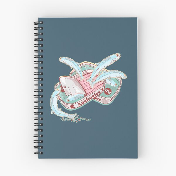 Item preview, Anchovies escaping a fish tin designed and sold by piedaydesigns.