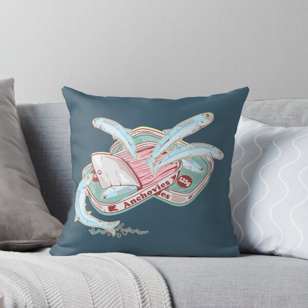 Item preview, Anchovies escaping a fish tin designed and sold by piedaydesigns.