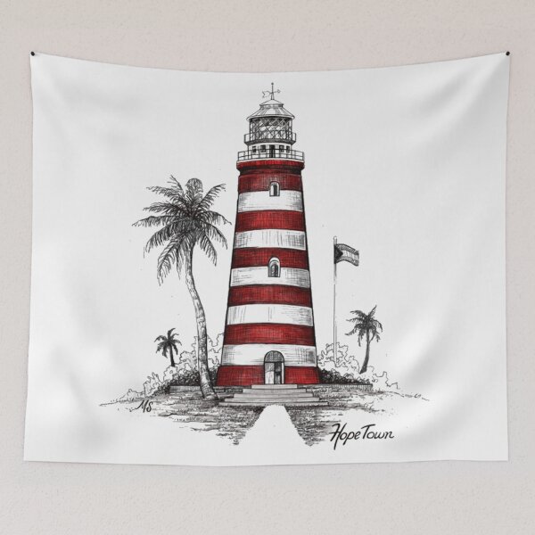 Item preview, Vintage Hope Town Lighthouse Chartwork designed and sold by erlyJohary.