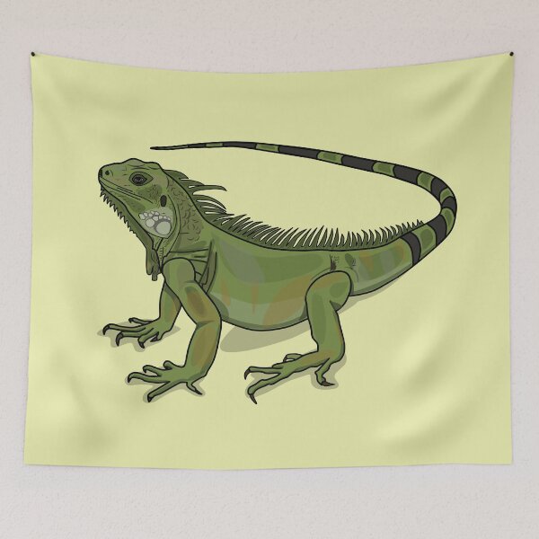 Item preview, Iguana cartoon illustration designed and sold by Misscartoon.
