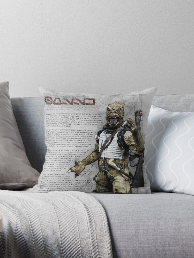 Bossk (Bounty Hunter Series) Throw Pillow for Sale by jacobcdietz