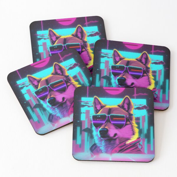 Item preview, Synthwave Doge meme designed and sold by RESToRAPTOR.