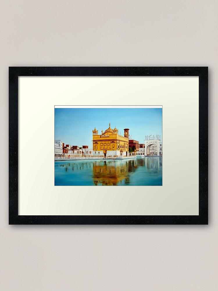 /' Golden Temple In Amritsar Punjab India /' Cityscape Canvas Print Wall Deco