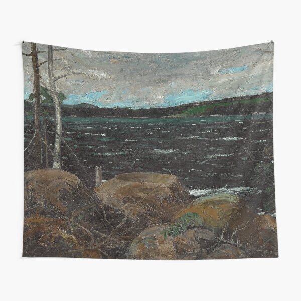 Landscape of Beautiful Harbor,Fishing - Tapestry