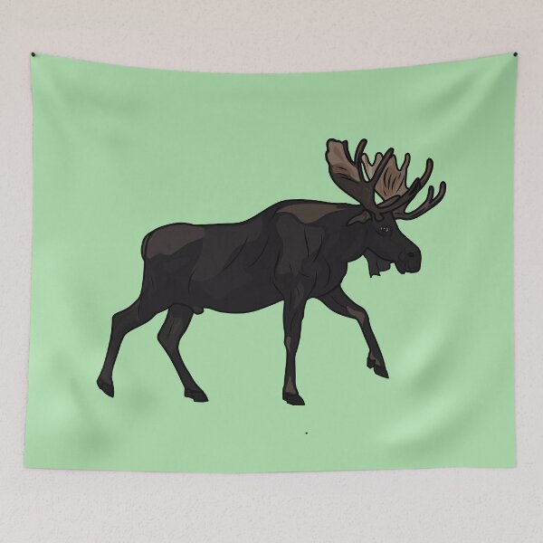 Item preview, Moose cartoon illustration designed and sold by Misscartoon.