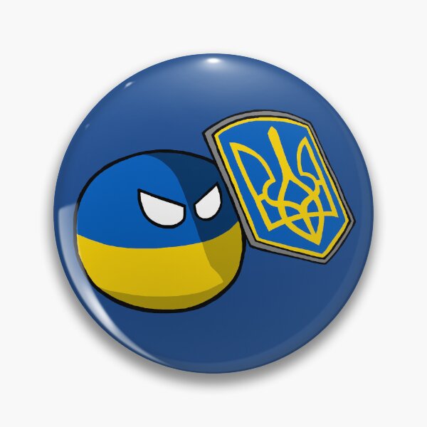 Item preview, Ukraineball with Shield. Slava Ukraini! designed and sold by DiskThree.