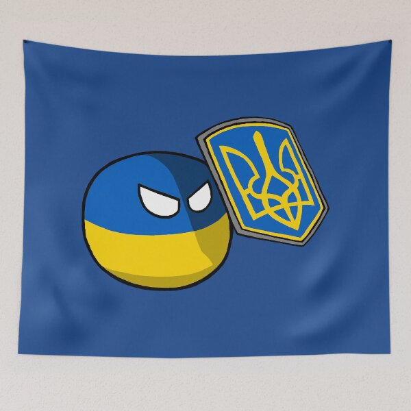 Item preview, Ukraineball with Shield. Slava Ukraini! designed and sold by DiskThree.