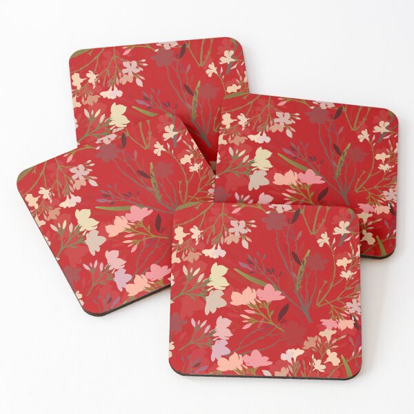 Item preview, Red floral Pattern designed and sold by Print-Designs.
