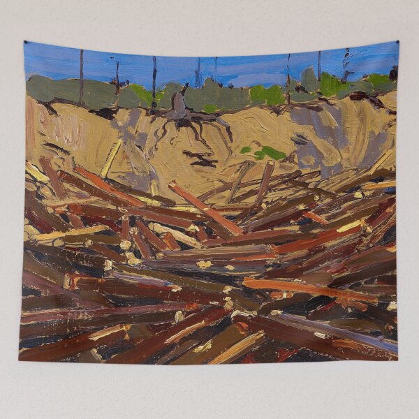 Item preview, Tom Thomson, Sandbank with Logs, 1916 designed and sold by TheRedVineyard.