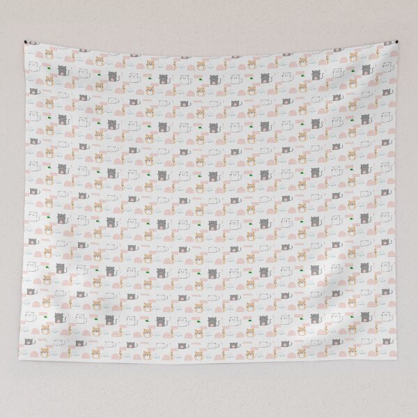 Item preview, The Playful Cat and Mice Design: Adding a Fun Twist to Your Home Decor designed and sold by Nadoshaa1998.