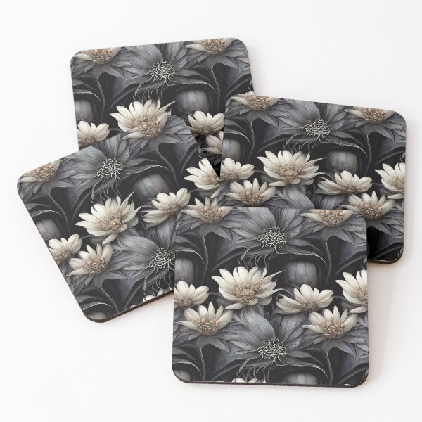 Item preview, Gray Scale Gothic Garden Flowers designed and sold by Kathleen Douglas.