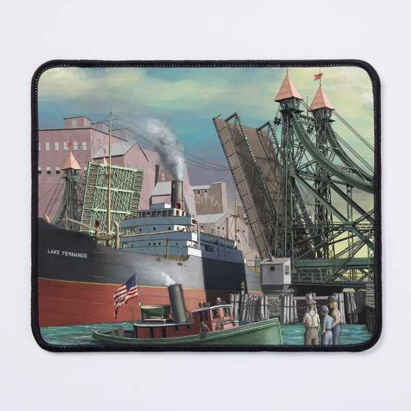 Item preview, Lake Fernando Passing Jackknife Bridge designed and sold by abbottoons.