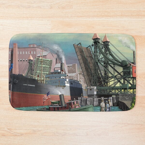 Item preview, Lake Fernando Passing Jackknife Bridge designed and sold by abbottoons.