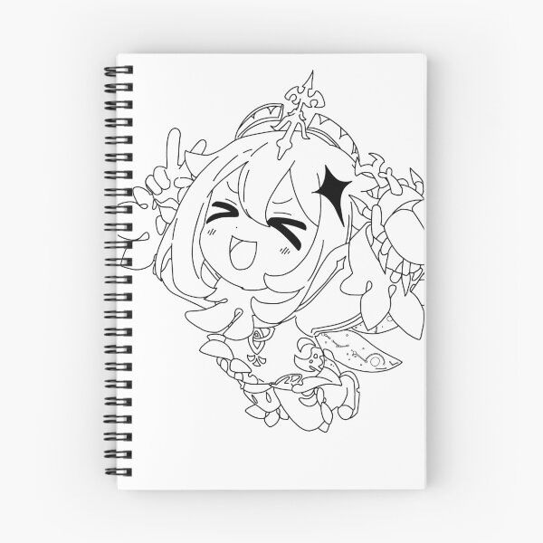 Item preview, Paimon -  Genshin Impact [FLAT OUTLINE- BLACK] designed and sold by itsaiaaa.