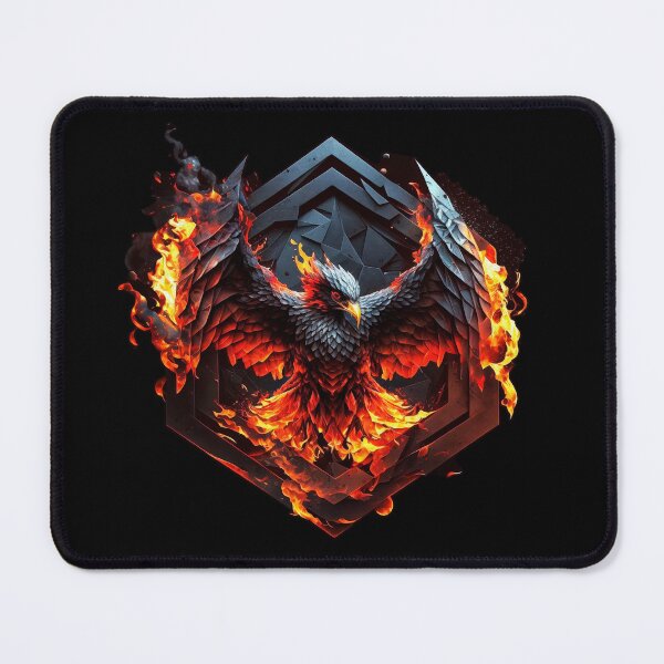 Item preview, Phoenix Framed In A Hexagon designed and sold by BadAttitudeTees.
