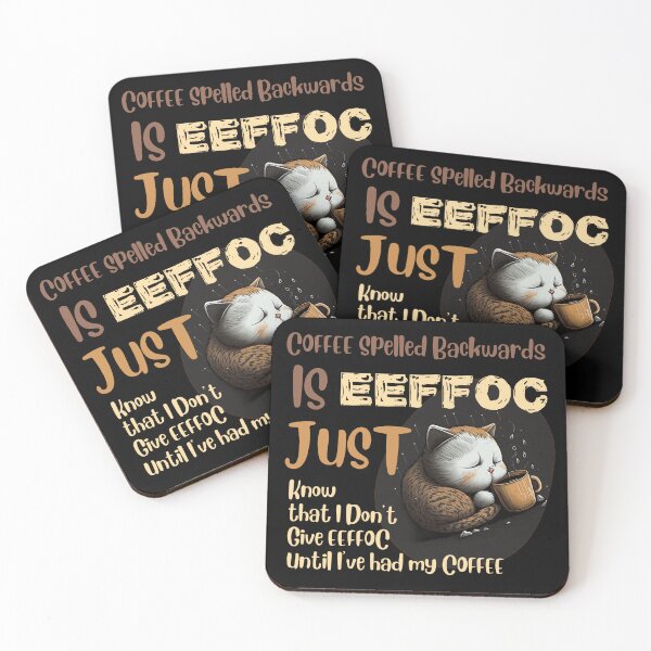 Item preview, Coffee Spelled Backwards designed and sold by Cute-Jory-Store.