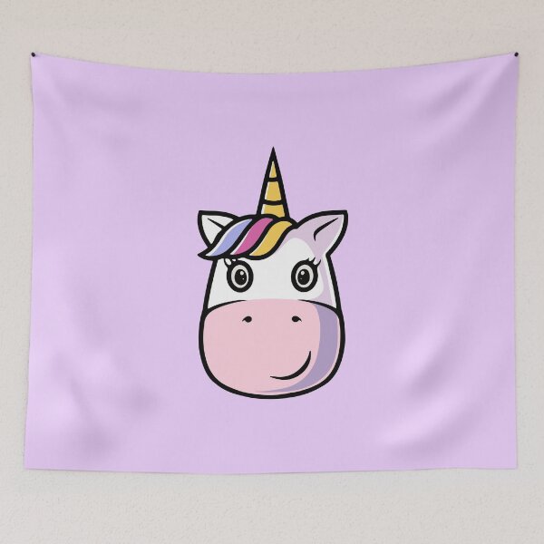 Item preview, Cute Unicorn smiling designed and sold by cubbone.
