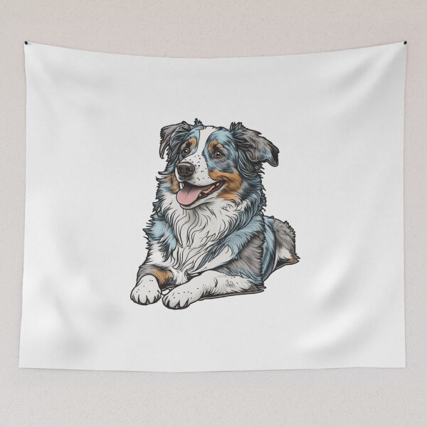 Item preview, Australian Shepherd Dog - Aussie- Blue Merle Super Cute   designed and sold by Kalligraphika.