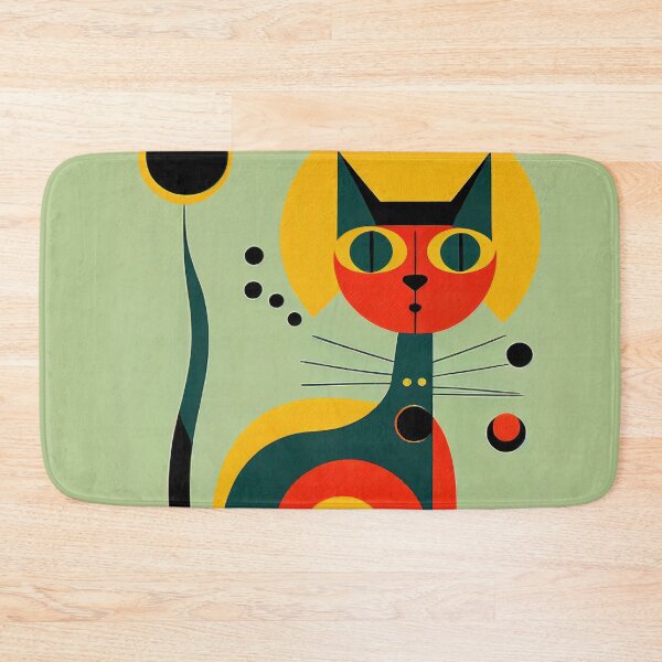 Item preview, Mid Century Cat 5 Abstract Art Print Painting Wall Decor designed and sold by winterkitty88.
