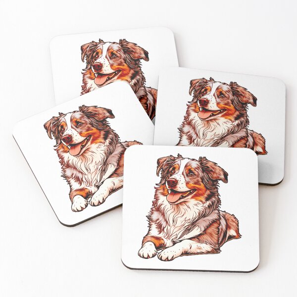 Item preview, Australian Shepherd Dog - Aussie- Red Merle Super Cute   designed and sold by Kalligraphika.
