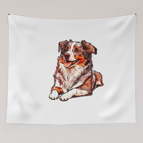 Item preview, Australian Shepherd Dog - Aussie- Red Merle Super Cute   designed and sold by Kalligraphika.
