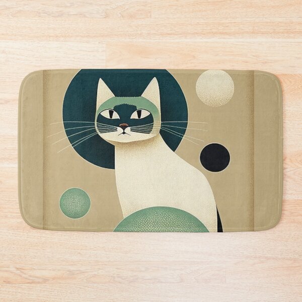Item preview, Mid Century Cat 2 Abstract Art Print Painting Wall Decor designed and sold by winterkitty88.