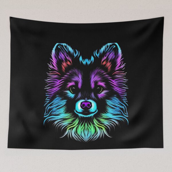 Item preview, Pomsky Dog Colorful Paint Splash designed and sold by rafaeltto.