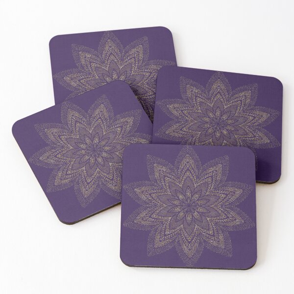 Item preview, Purple Golden Thread Mandala designed and sold by Peace502.