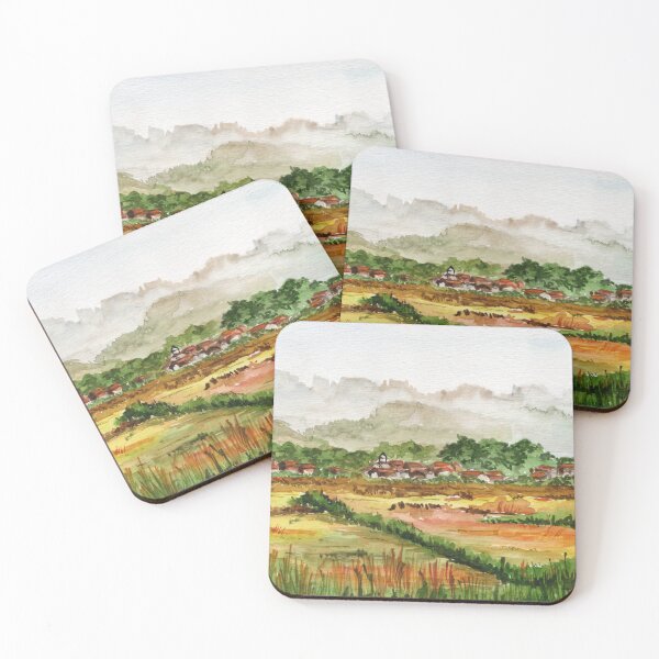 Item preview, Village And Golden Fields designed and sold by Mugdha Kakade Studio.