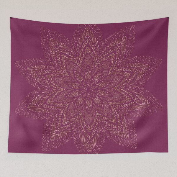 Item preview, Pink Golden Thread Mandala designed and sold by Peace502.