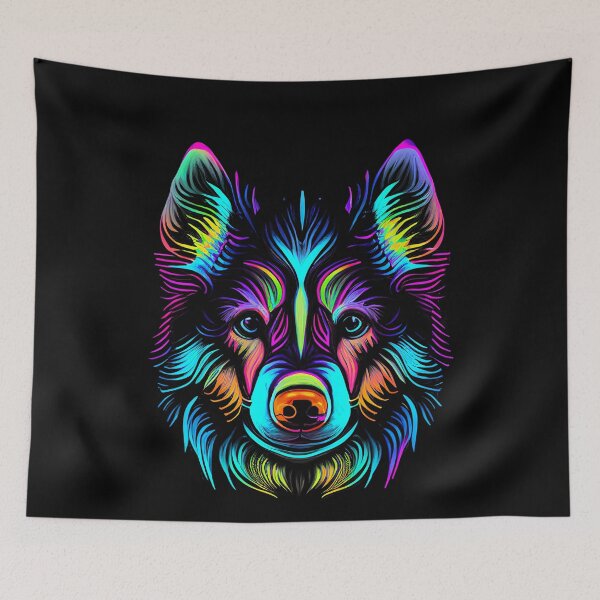 Item preview, Pomsky Dog Colorful Paint Splash designed and sold by rafaeltto.