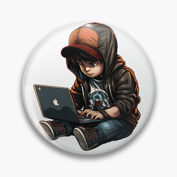 Item preview, Young Boy Using Laptop Computer for Learning and Education designed and sold by devtshirts.
