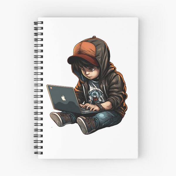 Item preview, Young Boy Using Laptop Computer for Learning and Education designed and sold by devtshirts.