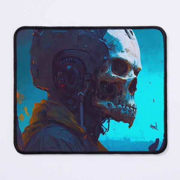 Item preview, Post-Apocalyptic Pilot: Ultra Detailed Skull Portrait in Cyberpunk Style designed and sold by ZickDezine.