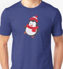 Cute Penguin on Ice Skates Unisex T-Shirt