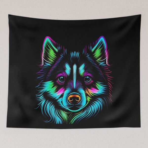 Item preview, Pomsky Dog Colorful Paint Splash designed and sold by rafaeltto.