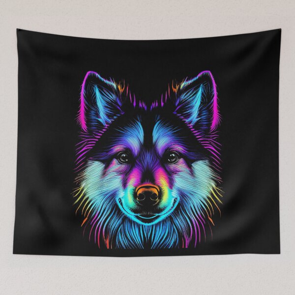 Item preview, Pomsky Dog Colorful Paint Splash designed and sold by rafaeltto.