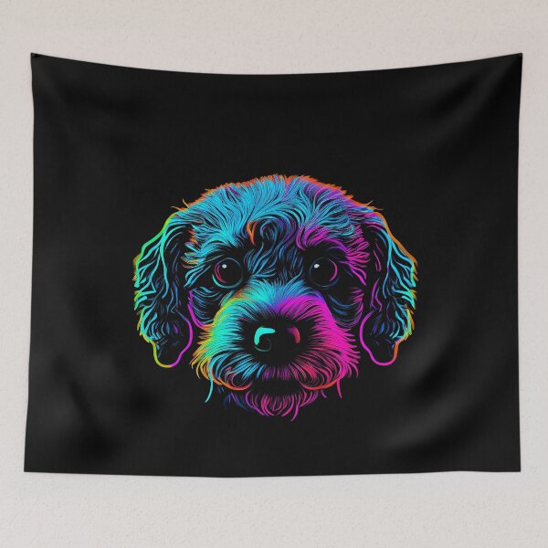 Item preview, Poochon Dog Colorful Paint Splash designed and sold by rafaeltto.