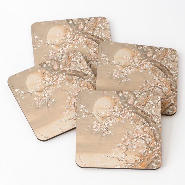 Item preview, Vintage Japanese Plum Blossoms In Moonlight by So Shizan designed and sold by Tamas Das.