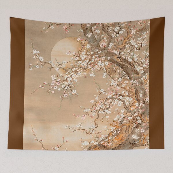 Item preview, Vintage Japanese Plum Blossoms In Moonlight by So Shizan designed and sold by Tamas Das.