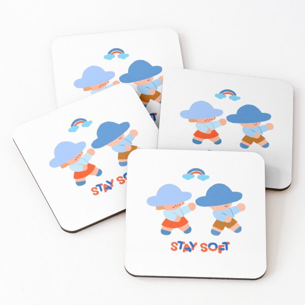 Item preview, set of cute boy, girl, cloud , rainbow hat, vector on a green background designed and sold by UnloveToy10.