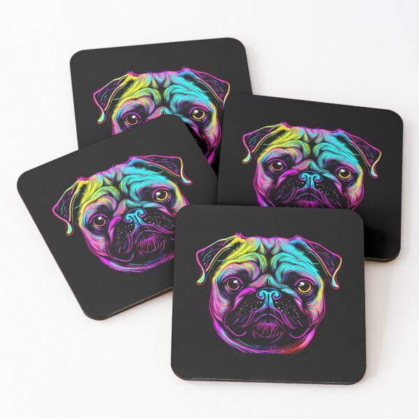 Artikelvorschau, Pug Dog Colorful Paint Splash entworfen und verkauft von rafaeltto.