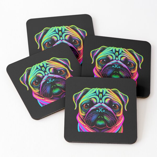 Artikelvorschau, Pug Dog Colorful Paint Splash entworfen und verkauft von rafaeltto.