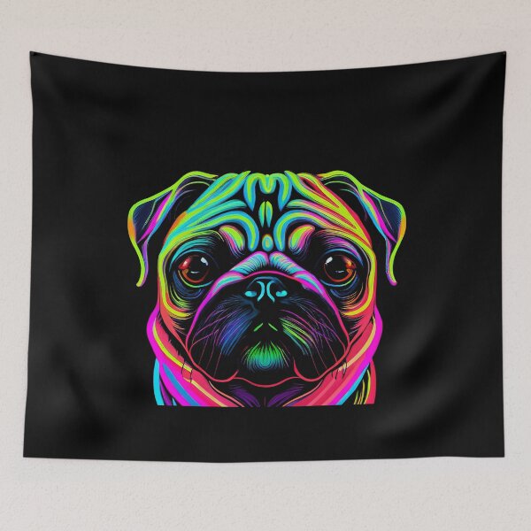Item preview, Pug Dog Colorful Paint Splash designed and sold by rafaeltto.