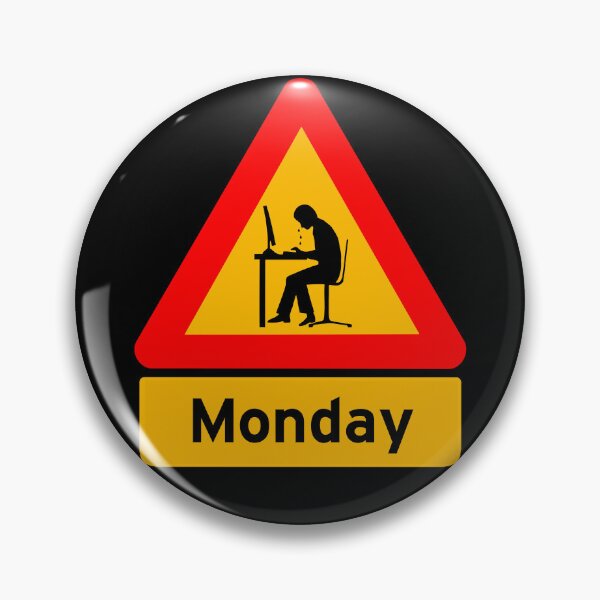 Item preview, 'Monday' Computer Man Crying - Funny Road Sign Design designed and sold by Ridiculam Toga.