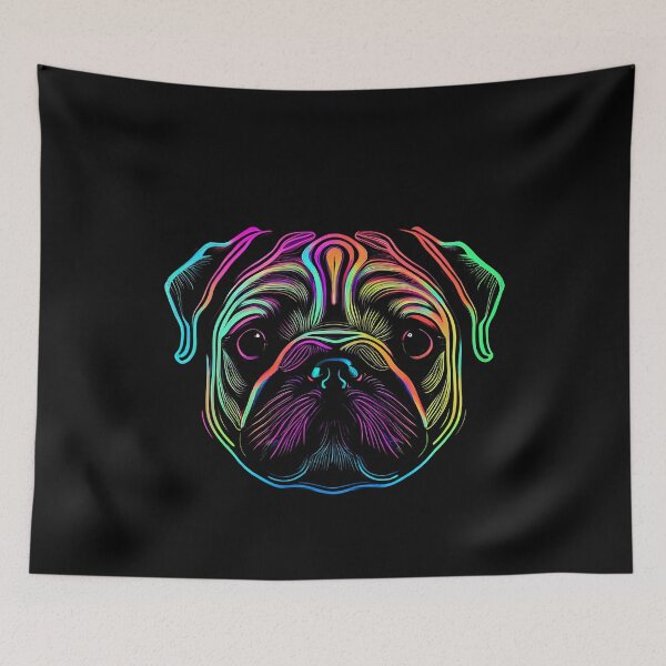 Item preview, Pug Dog Colorful Paint Splash designed and sold by rafaeltto.