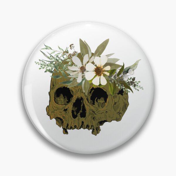 Item preview, Greenery Skull Sticker designed and sold by SceneOfTheCrime.