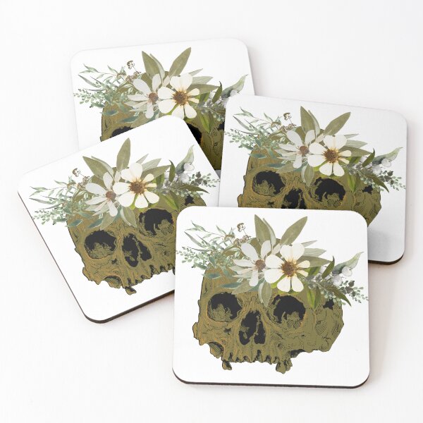 Item preview, Greenery Skull Sticker designed and sold by SceneOfTheCrime.