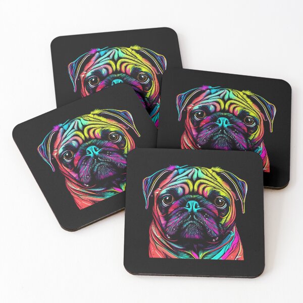 Artikelvorschau, Pug Dog Colorful Paint Splash entworfen und verkauft von rafaeltto.